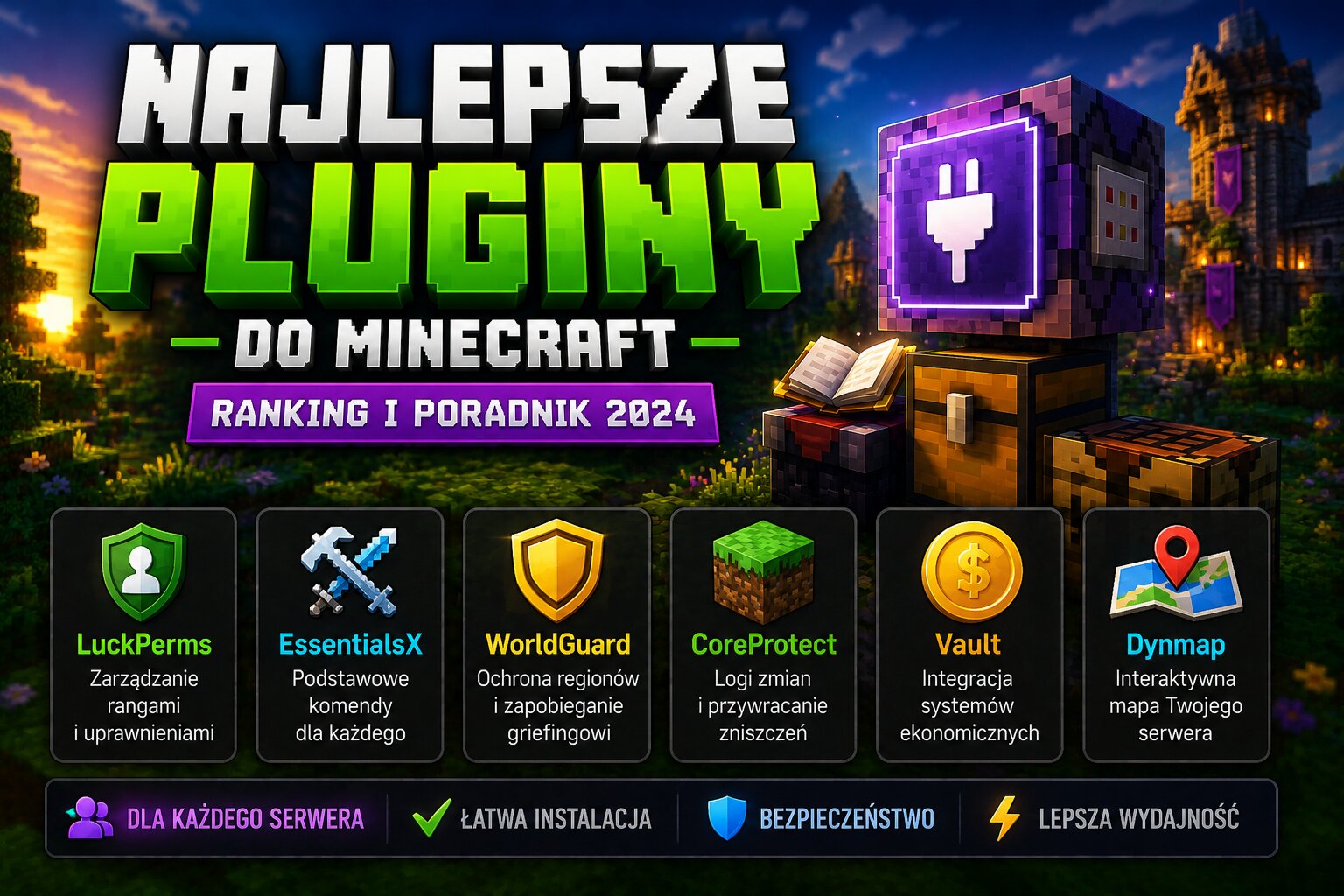 Najlepsze pluginy do Minecraft – ranking najważniejszych pluginów na serwer w 2026 roku